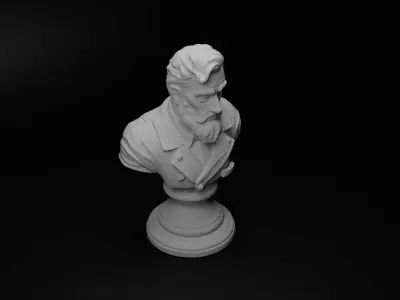Sword Master Bust Chess 3D print model purchase