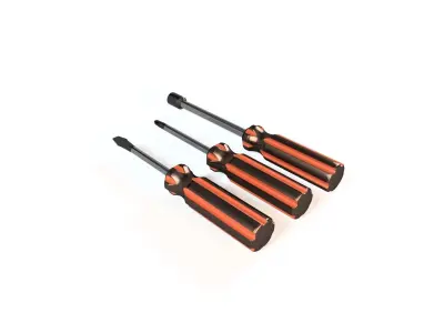 SCREW SCREW KIT MODEL Low-poly 3D model