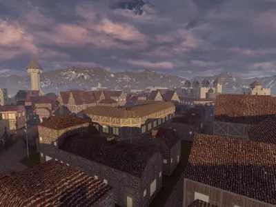 Medieval Castle 3D model 8