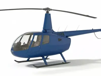 Light Utility Helicopter Blue Edition 3D model