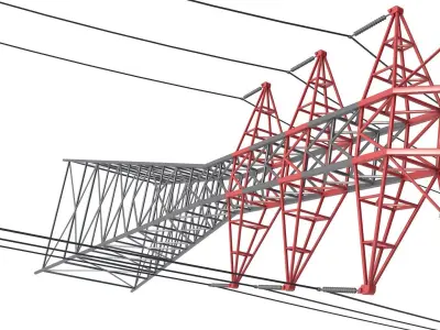 Electric Transmission Tower 3D model purchase