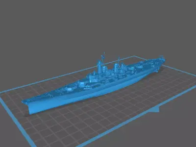 USS Ohio US Navy Battleship 3D print model