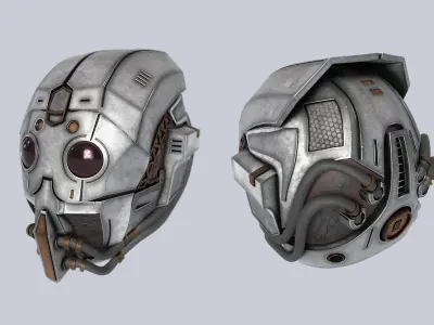 Sci fi Helmet 3D model shop