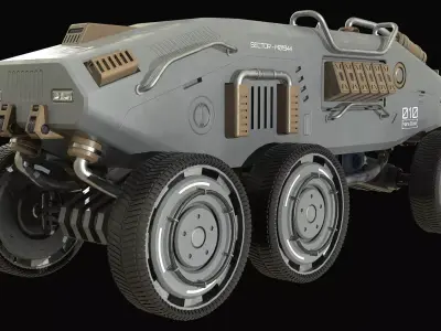 Mars Rover-1-Grey 3D model