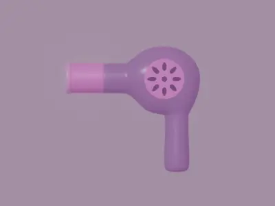 Toon Hair Dryer 3D model