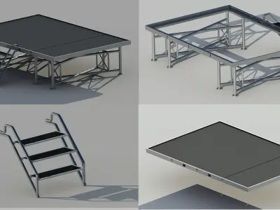 Transtage Portable Stage Low-poly 3D model