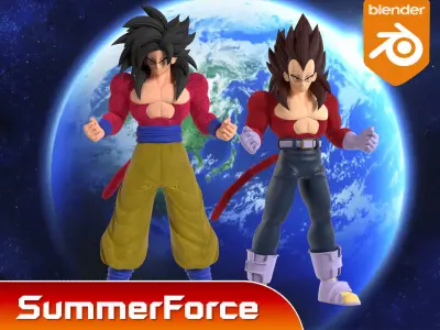 Goku Super Saiyan 4 - Dragonball GT 3D model
