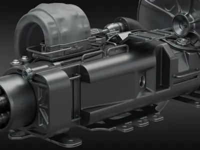 SciFi Minigun Automatic Cannon 3D model