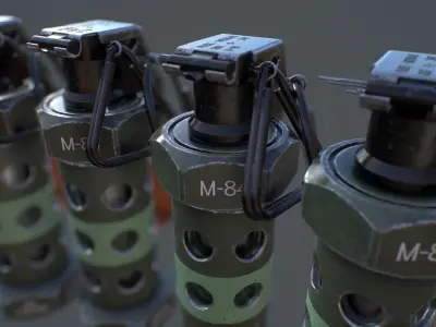 Stun Grenade - Low Poly Assets Low-poly 3D model