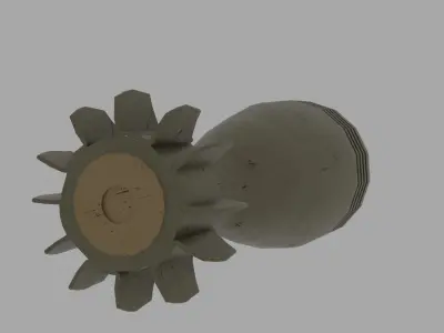 82 mm mortar mine Free low-poly 3D model
