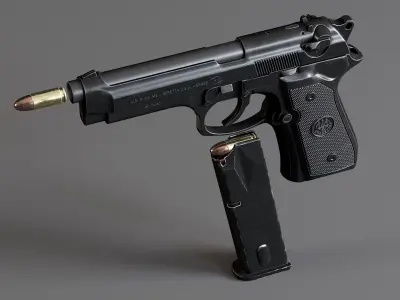 Pistole Beretta M9 3D model