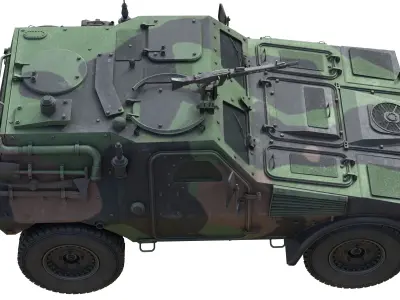 Panhard General Defence Vehicle Low-poly 3D model