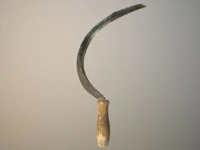 Old Sickle Low-poly 3D model