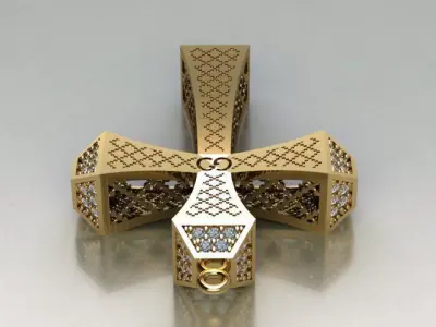 cross necklace 3D print model purchase