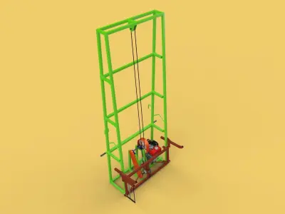 SUGARCANE LOADER LIFTER MACHINE LIFTING TO THE TRUCK 3D model