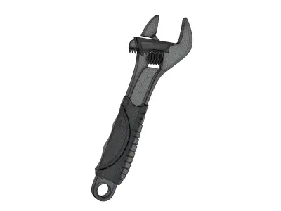 Adjustable Wrench tool Low-poly 3D model