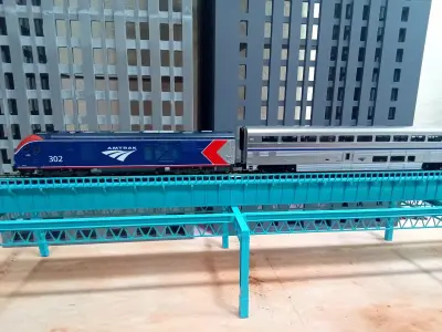 N Scale 1-160 Elevated Track and Bridge for Model Trains 3D print model