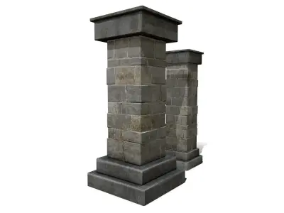 Stone Pillar Low-poly Free low-poly 3D model