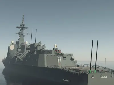 JMSDF DDG-180 HAGURO guided-missile destroyer 3D model