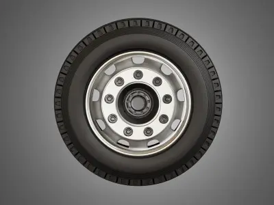 Heavy Duty Trucks Tires and Rims 3D model