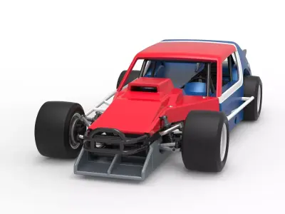 Vintage Asphalt Modified stock car V10 Scale 1 to 25 3D print model