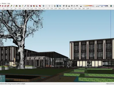 Sketchup Recreational Tourism building C1 3D model
