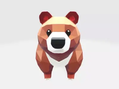 Lowpoly bear Low-poly 3D model