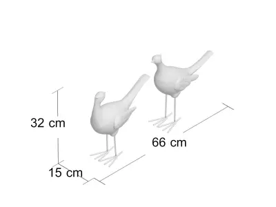 Pheasant Figurine Animal 3D model
