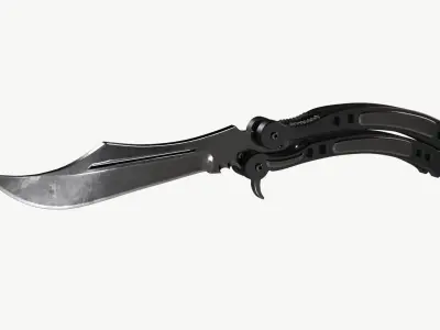 Butterfly Knifes Set 3D model