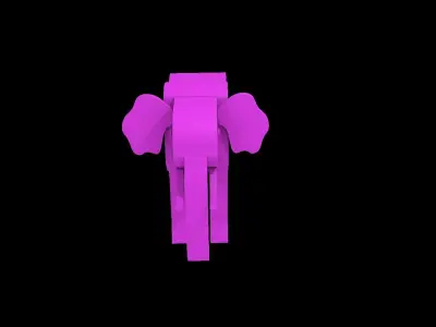 elephant lowpoly Low-poly 3D model
