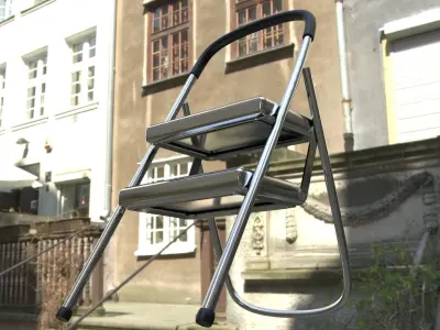 Ladder step in city Low-poly 3D model