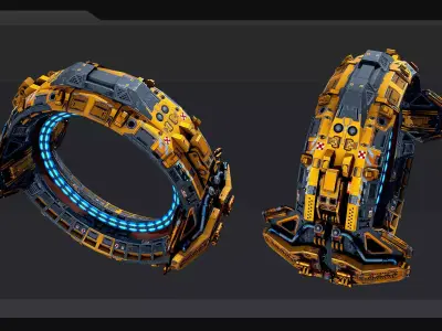 Heavy JumpGate JG4  Low-poly 3D model