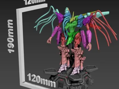 Wired Mech Poseasble 100mm Set 3D print model