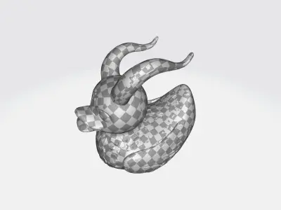 Duck evil 3d model Low-poly 3D model