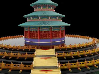 Chinese palace temple 3D model