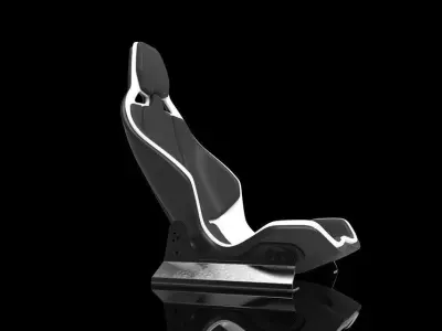 Performance Car Seat with Rails Free 3D model