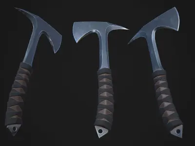 Modern Axe 07 Low-poly 3D model