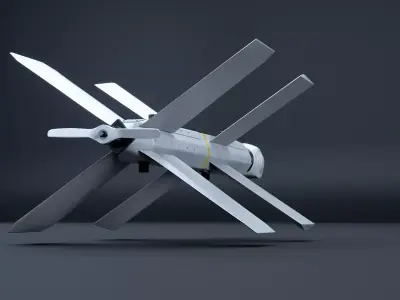 Zala Lancer-3 Kamikaze Drone Low-poly 3D model