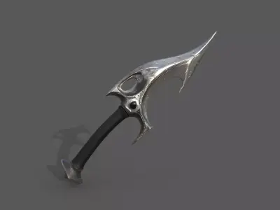 Ancient Harpoon Blade - Game-Ready 3D Weapon  Low-poly 3D model