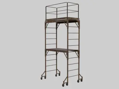 Scaffold 1B Low-poly 3D model