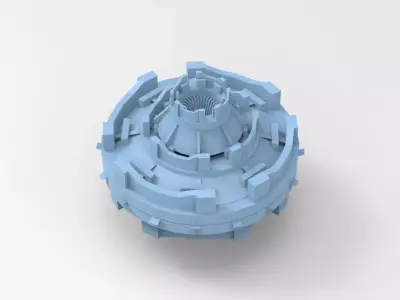 Sci fi sphere maze 1 Low-poly 3D model