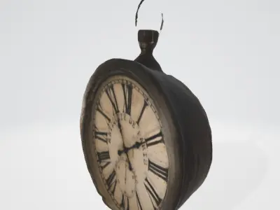 Classic Antique Pocket Watch 3D Asset 3D model