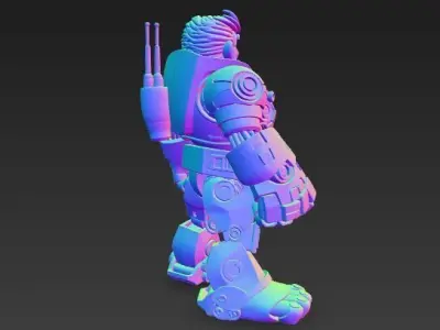 Mecha Armored Powerhouse 3D print model