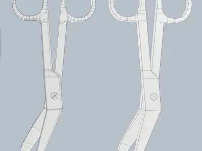Scissors PBR Game Ready pair of surgical Low-poly 3D model