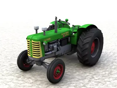 Oliver Super 99 Tractor 1954 3D model