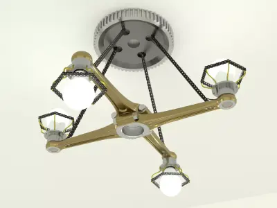 Industrial ceiling lamp  3D model