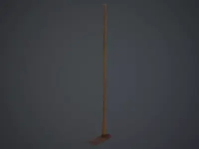 Hoe 2C Low-poly 3D model