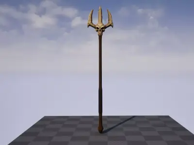 Trident - Game Ready Weapon Low-poly 3D model