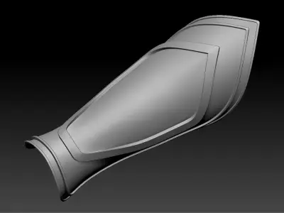 High-poly model Bracer motorcycle seat 3D model