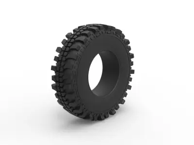 Offroad tire 87 Scale 1 to 25 3D print model